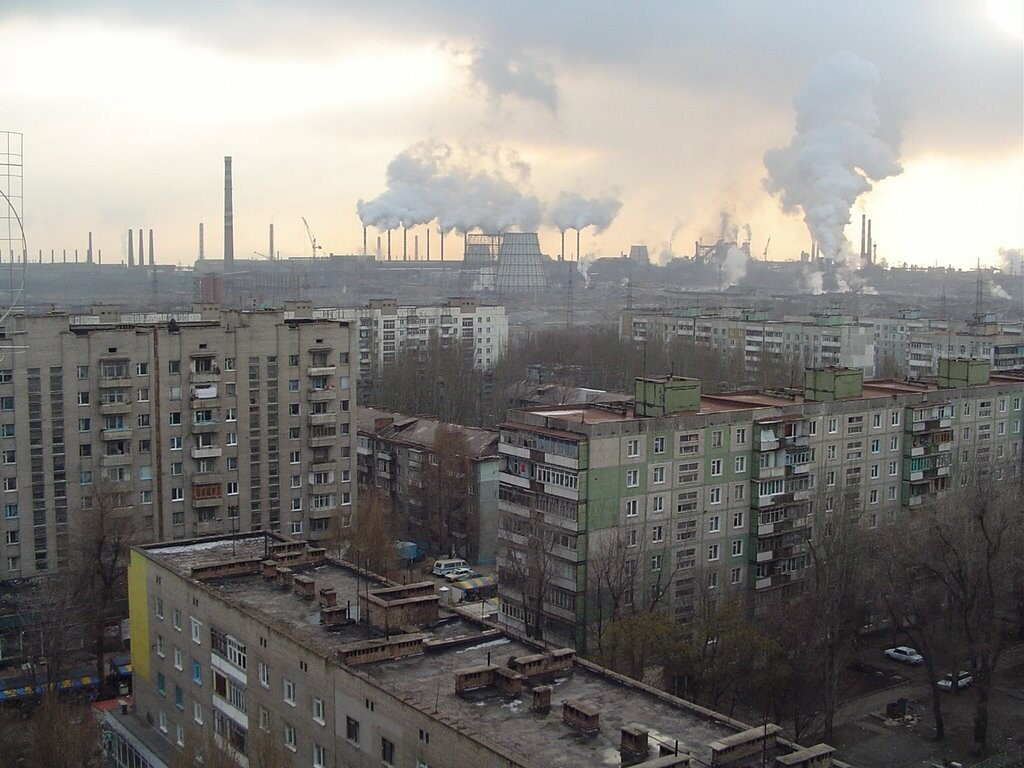 Панорама жилой застройки Заводского района Запорожья